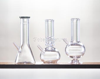 1:12 Scale Dollhouse Miniature Clear Glass Pipe - Functional Liquid-Fill Design Decor