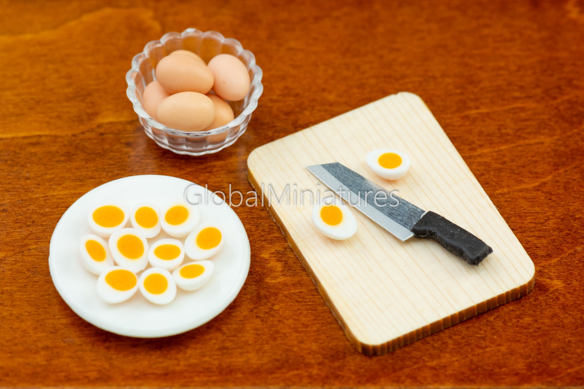 Dollhouse Miniature Breakfast 1:6 Pastry and Spoon Soft Boiled Egg in Cup