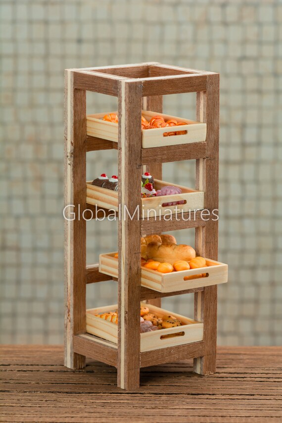1:12 Scale Dollhouse Miniatures Wooden Bakery Tray