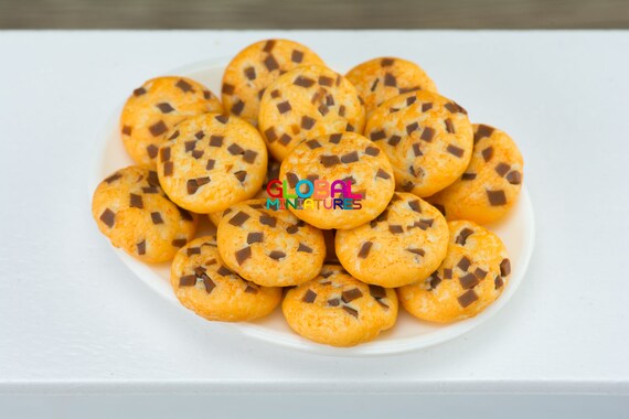 Dollhouse Miniatures Vanilla Chocolate Chip Cookies Bakery And Etsy