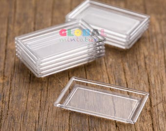Dollhouse Miniatures Clear Plastic Bread and Bakery Tray Pastry Shop Decoration Supply - 1/12 Scale