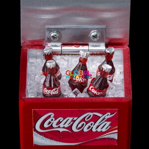 Dollhouse Miniatures Cooler Chest Box of Coca Cola Coke Soft Drinks ...