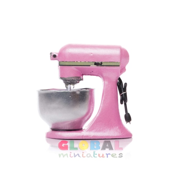 Dollhouse Miniature Pink Kitchen Aid Mixer Etsy