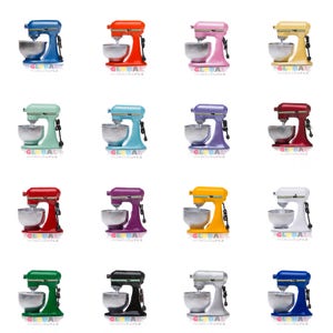 Dollhouse Miniatures Complete Collection of Colorful Kitchen Aid Stand Mixer Cooking Kitchen Appliance Diorama Decoration [Color Optional]