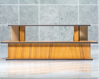 1:12 Scale Dollhouse Miniatures – U-Shaped Bakery Counter with Step Display