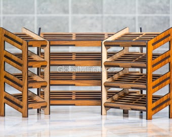 1:12 Scale Dollhouse Miniature Angled Bakery Rack Shelf - Unassembled Display