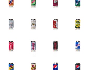 Dollhouse Miniatures Collection of Can Drinks