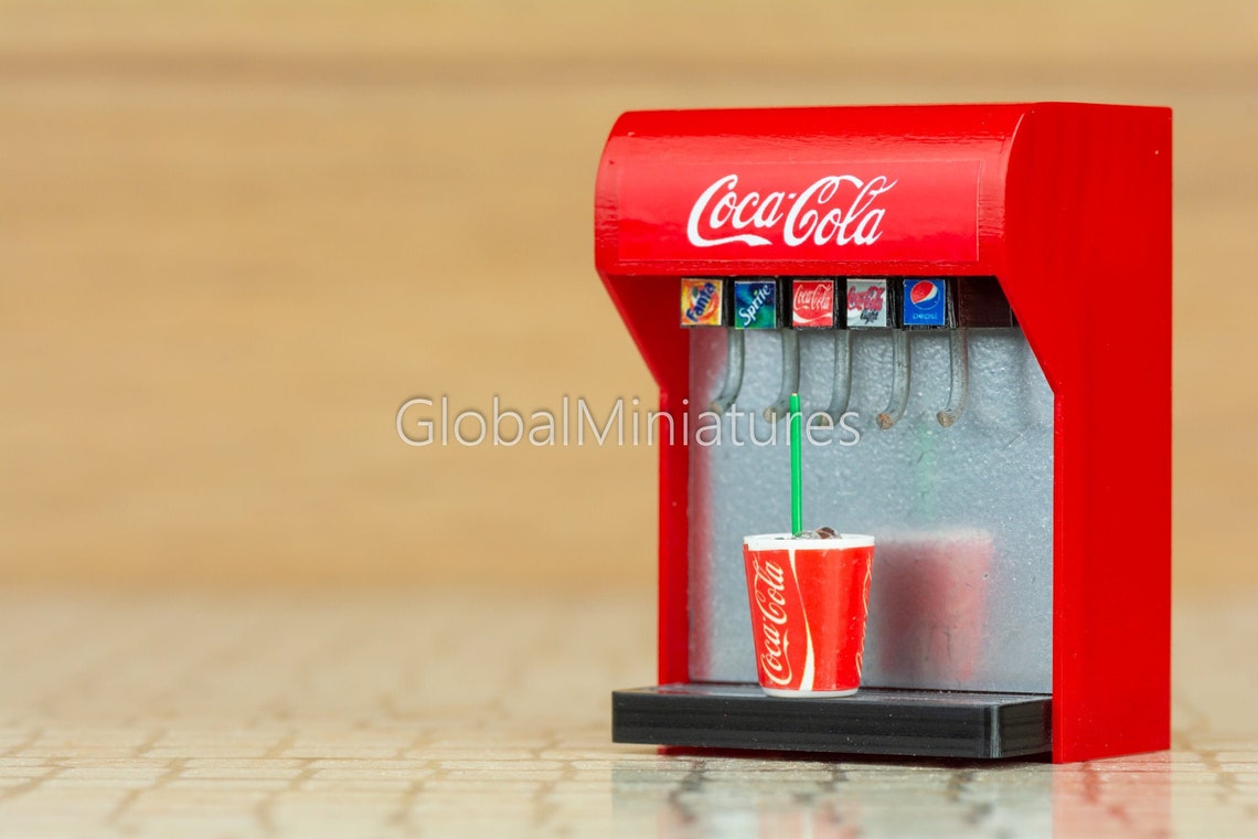 Dollhouse Miniatures Self-service Coca Cola Soft Drinks - Etsy