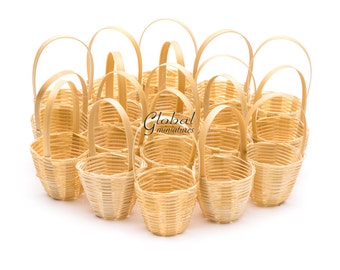 100 PCs WOVEN WICKER BASKETS DOLLHOUSE MINIATURE THAI HANDCRAFT ACCESSORIES TRAY 100 PCs WOVEN WICKER BASKETS DOLLHOUSE MINIATURE THAI HANDCRAFT ACCESSORIES TRAY