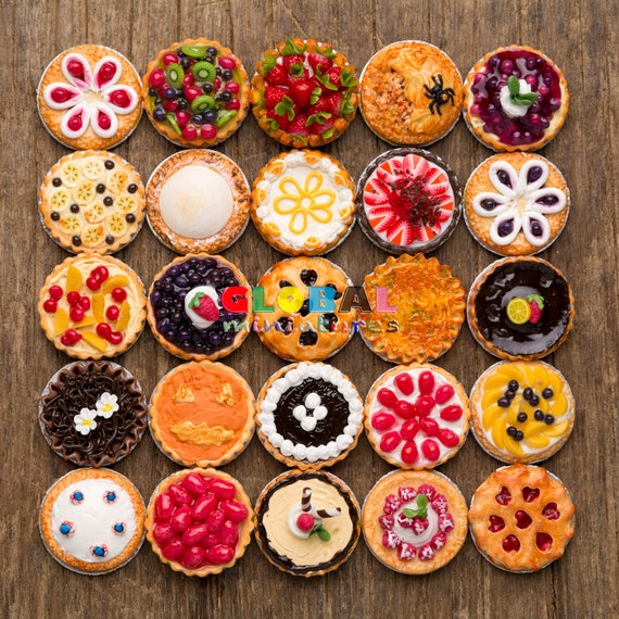 Dollhouse Miniatures Collection Of Mixed Fruit Tart And Pie On Etsy