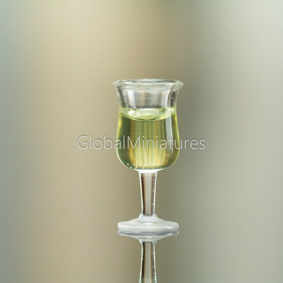 Dollhouse Miniatures Plastic Wine Madeira Glass