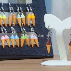 Handgemachte Soft Serve Mini Eistüten Ohrringe [Farbe optional]