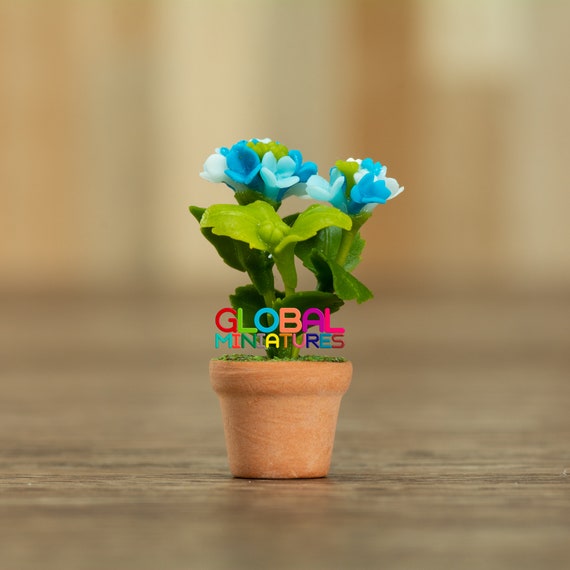 1//12 Scale Dolls house decorate Handmade clay flower Pot model
