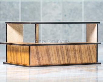 1:12 Scale Dollhouse Miniatures – L-Shaped Left-Handed Bakery Counter with Step Display