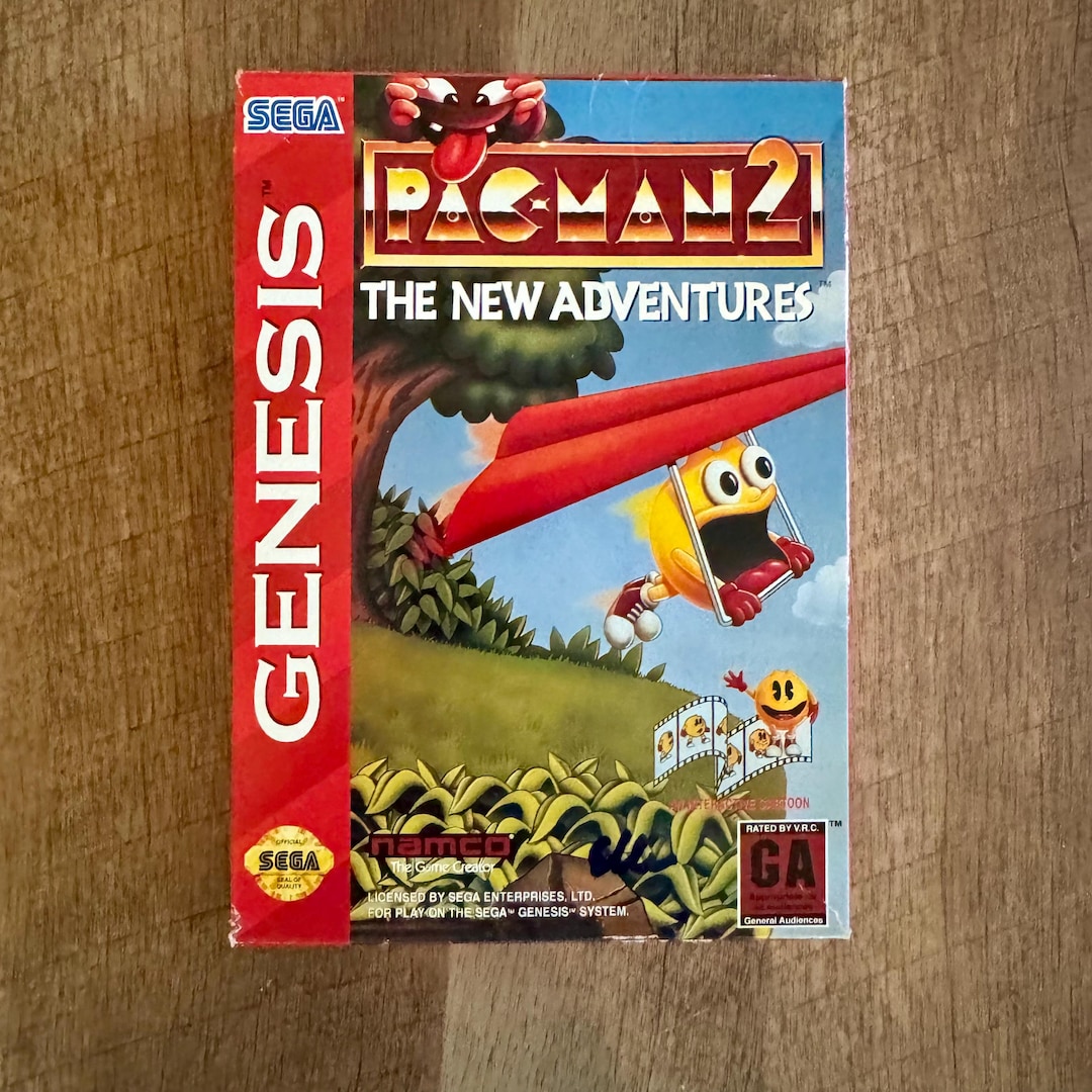 Vintage 90s Sega Genesis Pac Man 2 Video Game Cartridge - Etsy