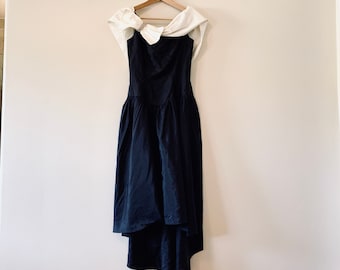 Vintage 1980er 80er Jahre Abendkleid Abendkleid Abendkleid Lätzchen wie klein