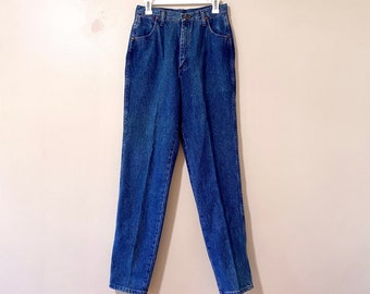 Vintage 80s Wrangler Jeans: High Waisted Pinstripe Denim (9/10 x 32)