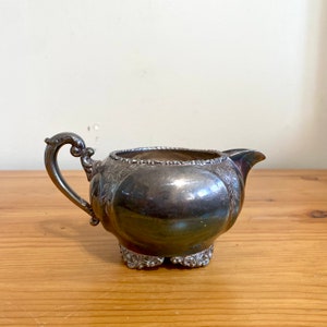 Vintage Silver Creamer Rockford Silver Plate Co. Antique Victorian Classic