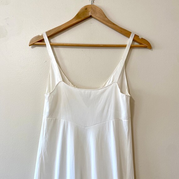 Vintage 60s Slip Dress Nightgown White Ivory Sear… - image 8