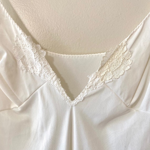 Vintage 60s Slip Dress Nightgown White Ivory Sear… - image 4