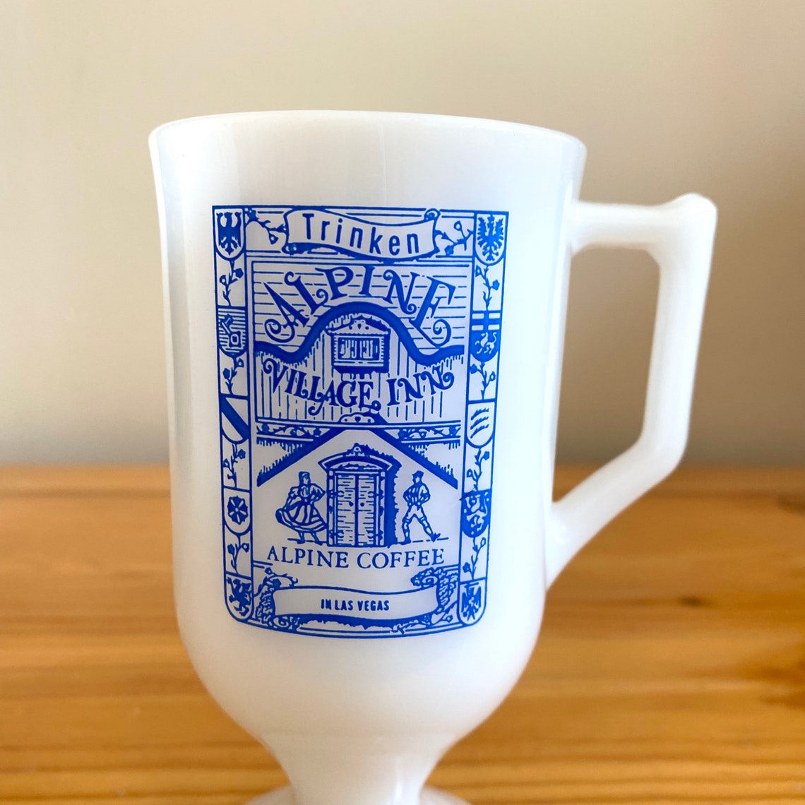 vintage milk glass coffee mug