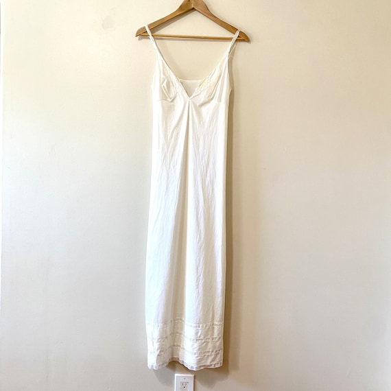 Vintage 60s Slip Dress Nightgown White Ivory Sear… - image 1