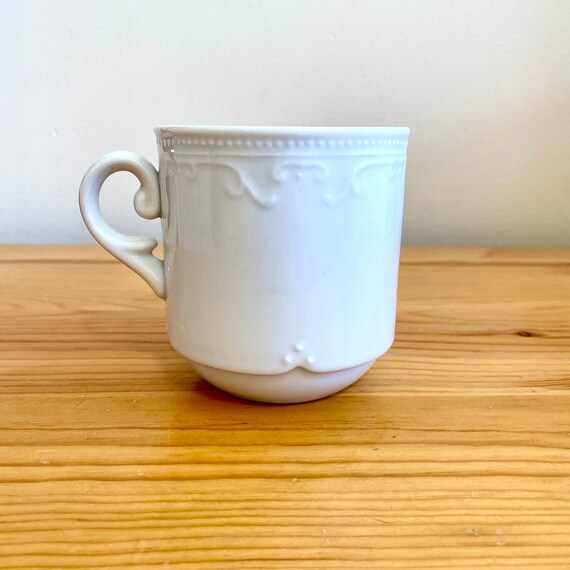 Vintage Delco White Coffee Mug Tea Cup French Countryside Etsy