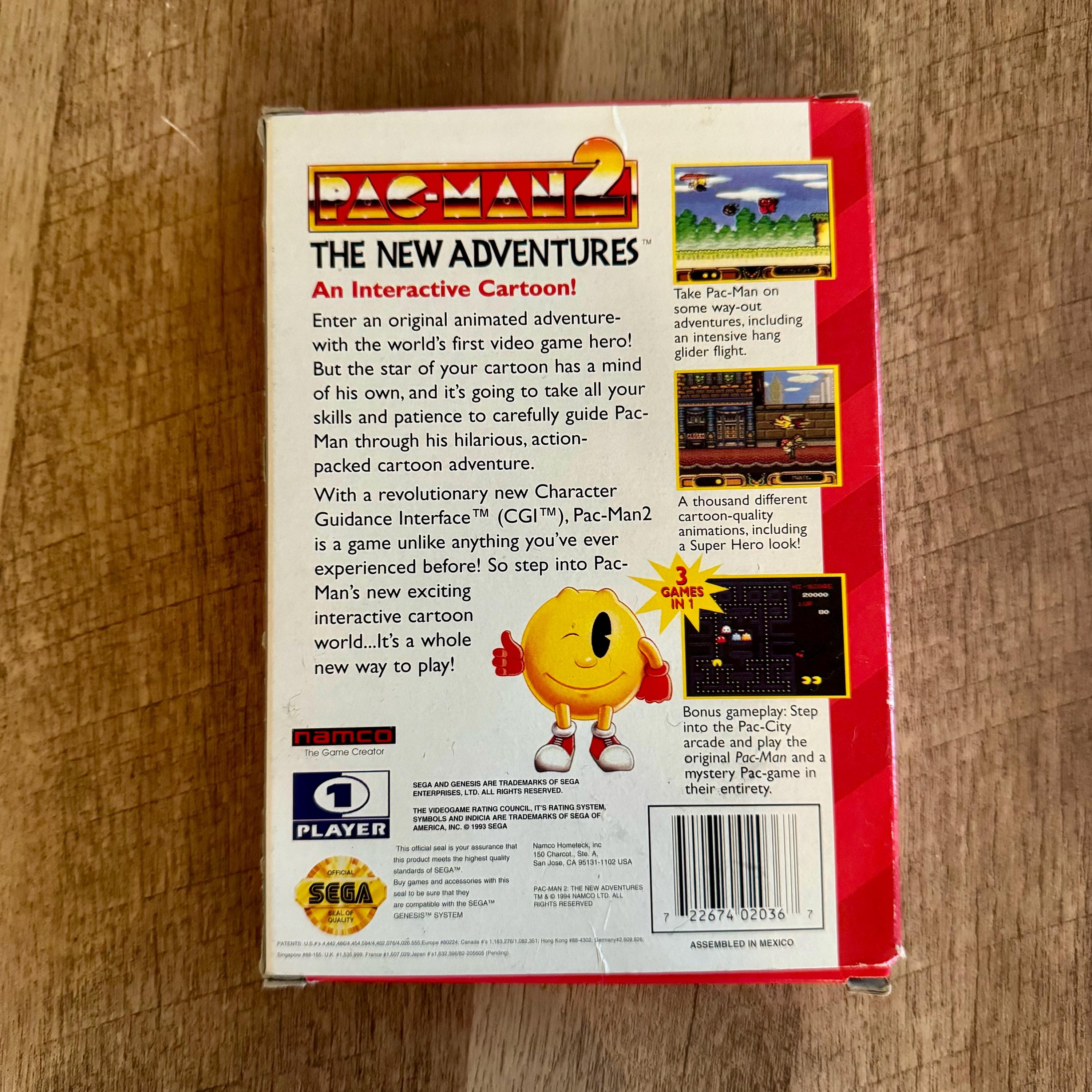 Vintage 90s Sega Genesis Pac Man 2 Video Game Cartridge - Etsy