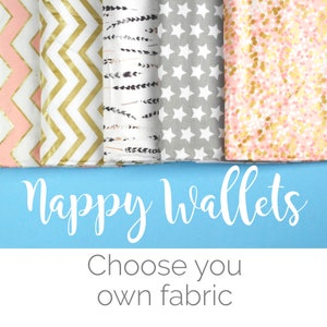 Nappy wallet - Nappy clutch bag - Baby bag - Diaper bag - Nappy holder - Wipes holder - Custom