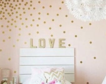 Polka dot decals - rose gold polka dot decals - circles - Nursery wall stickers - Kids decor - Playroom Decor - Home Decor - Kids Room Ideas