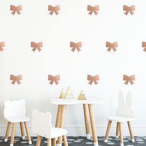 wall decals for girls -  Bow decals -  Kids Room stickers - Kids stickers - Home Decor -   Girls room decals - rental decor