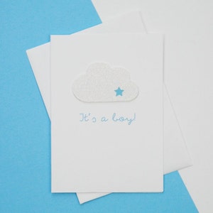 Baby Jungen Karte - Neue Baby Jungen Karte - Es ist ein Junge Karte - Neugeborene Baby Junge - Blaue Baby Karte - Junge Baby Karte