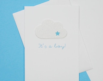 Baby boy Card - New Baby boy card - Its a Boy card - Newborn baby boy - Blue baby card - Boy baby card