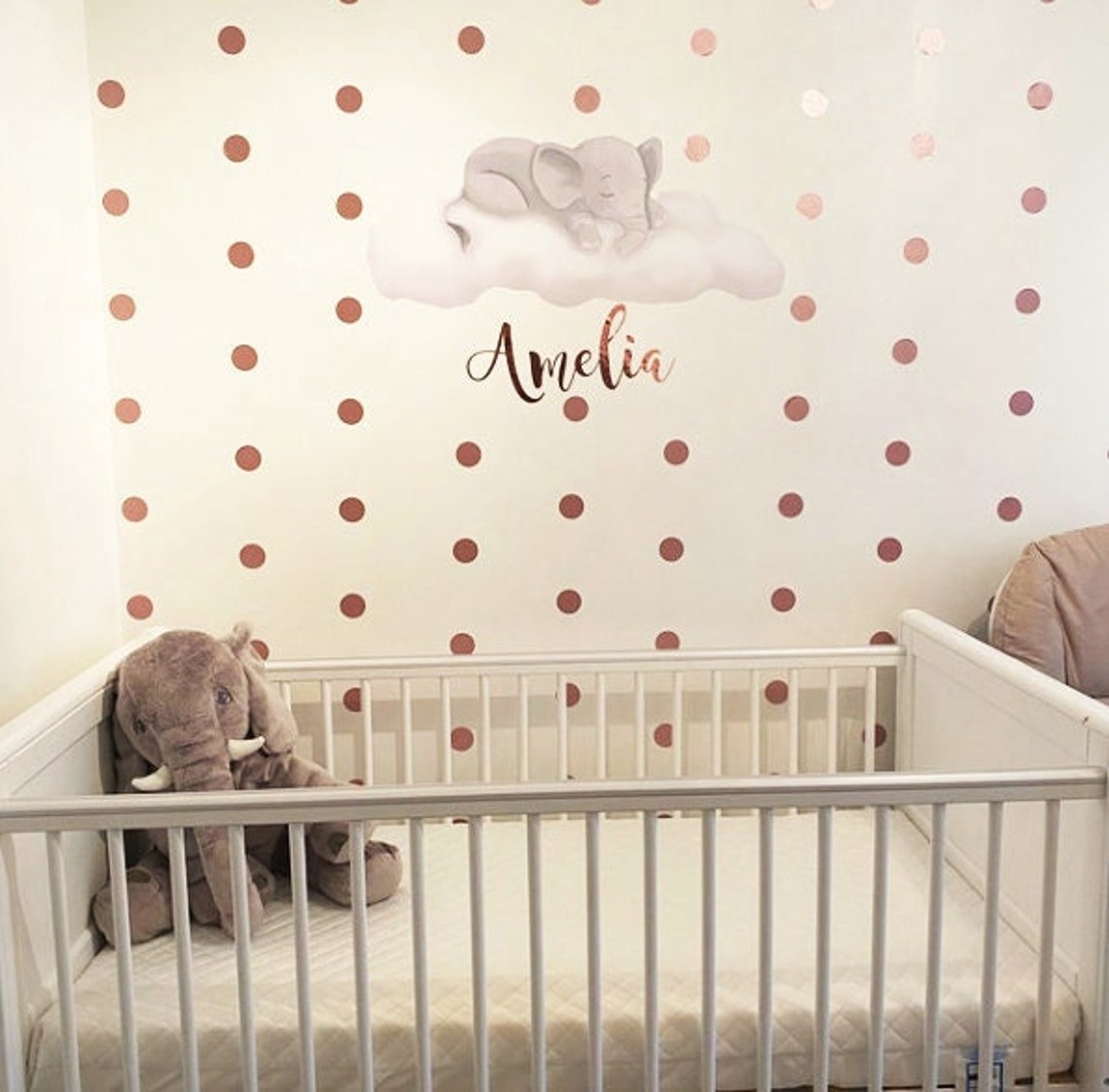 Polka Dot Decals Rose Gold Polka Dot Decals Circles Etsy