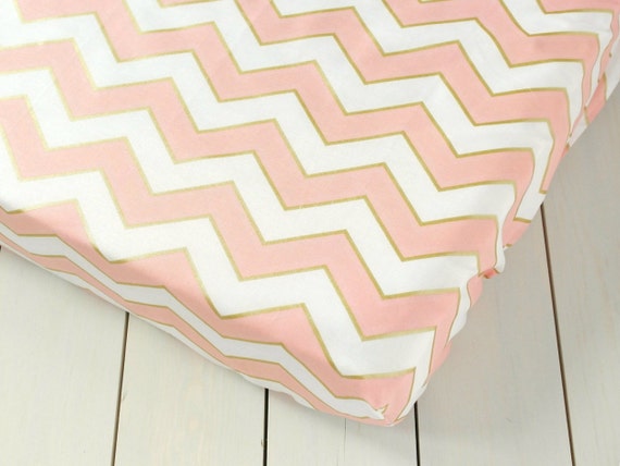 rose gold nursery bedding