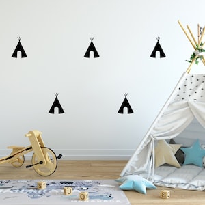 Teepee wall Stickers - Scandi decor - Playroom Decor -  Tipi decal - Kids stickers - Home Decor  - Navajo -  Kids Room Ideas - Nursery decor
