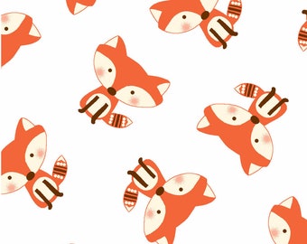 Organic Cotton Fox Crib Sheet – Handmade Woodland Nursery Bedding