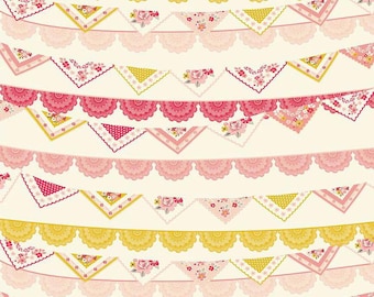 Girls Cot bedding - Fitted cot Sheet - Bunting baby bedding  - Cot Bed Bedding - Baby bedding - Baby Shower Gift - cot bedding set