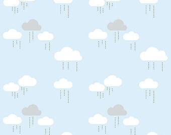 Organic Cotton Cot Bedding – Blue Clouds Nursery Sheet