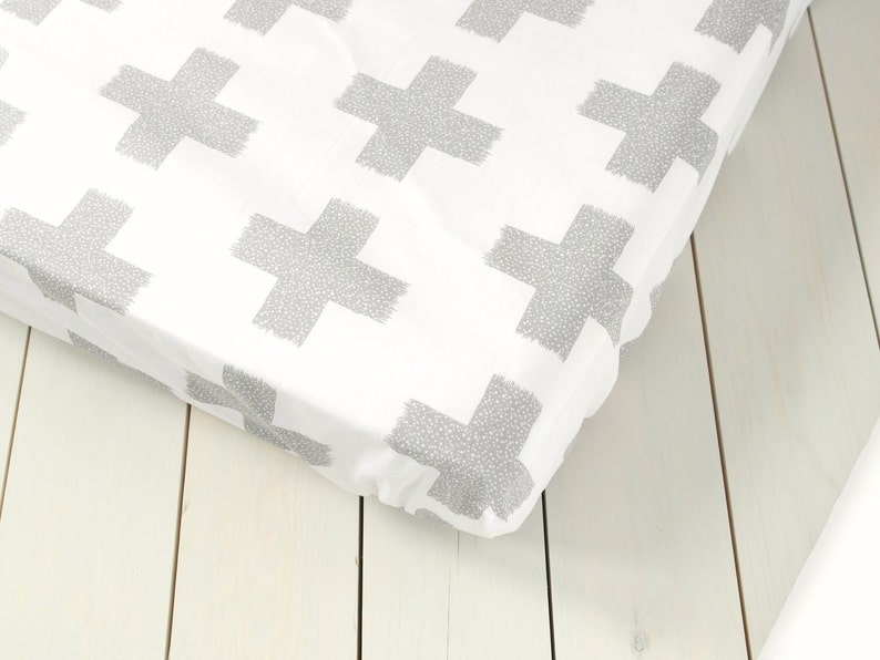 grey cotbed fitted sheets