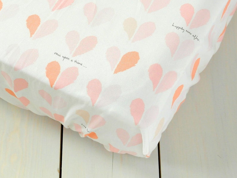 peach cot bedding
