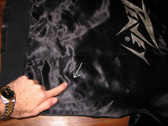 Vintage Peavey Satin Jacket Studio Tour Large Black 80S Rare Metal