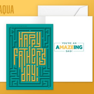 Giorno del padre felice "Amazing Maze papà" - 5 "x 7" Greeting Card
