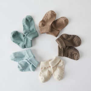 Organic Cotton Baby Socks Set 1 / 5-Pack Non-Slip Socks / Newborn Socks / Colored Socks