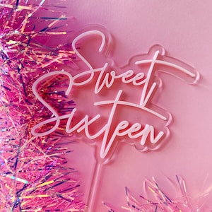 Sweet 16 Cake Topper