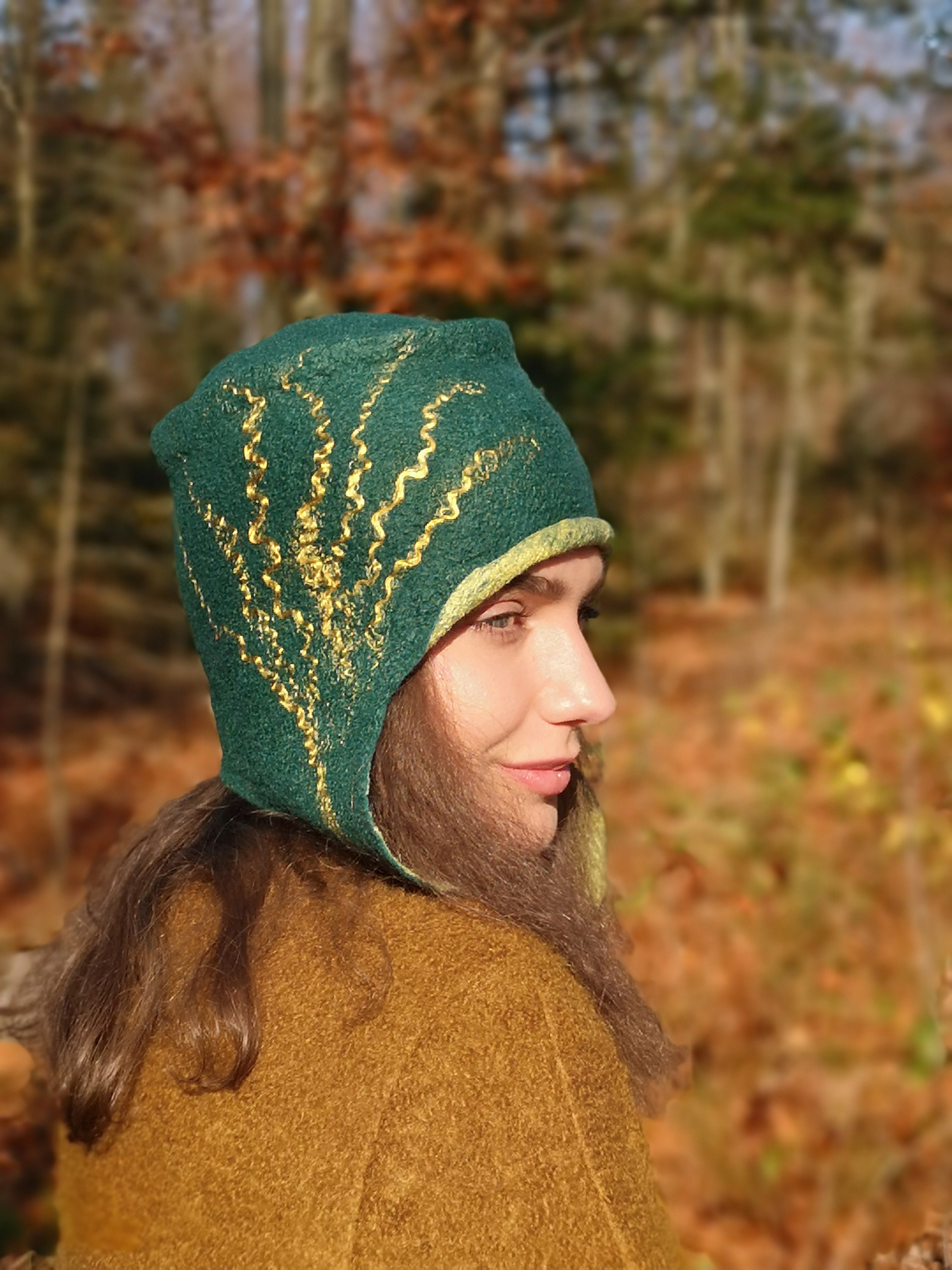 帽子 aclent Ear flap knit cap aclent Ear flap knit cap