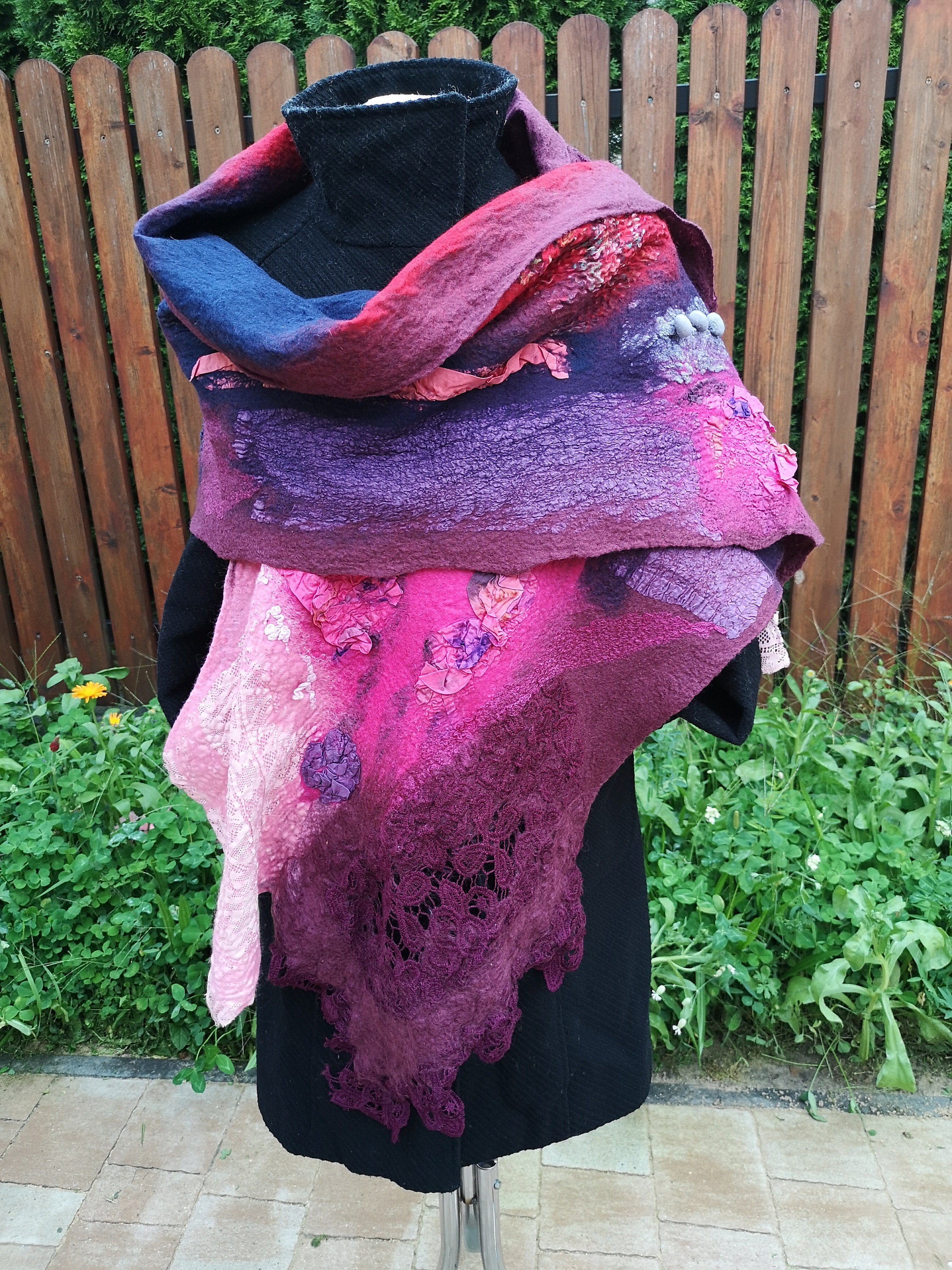 Blanket Shawl for Women Oversize Wrap Silk and Merino Wool - Etsy Ireland