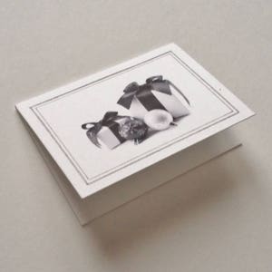 6 Chiudipacco natalizio con STAMPA dal Disegno Originale Biglietto di Auguri Disegno di Natale a matita in bianco e nero Buone Feste