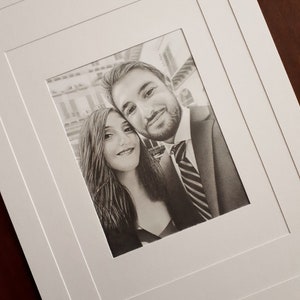 Commissioned portrait Example NOT AVAILABLE for SALE Private drawing Personalized pencil drawing from photo Wedding gift image 7