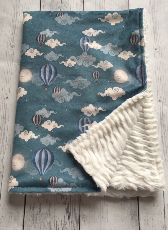 Items similar to Balloon Night Sky Minky Cuddle Blanket// Made to Order